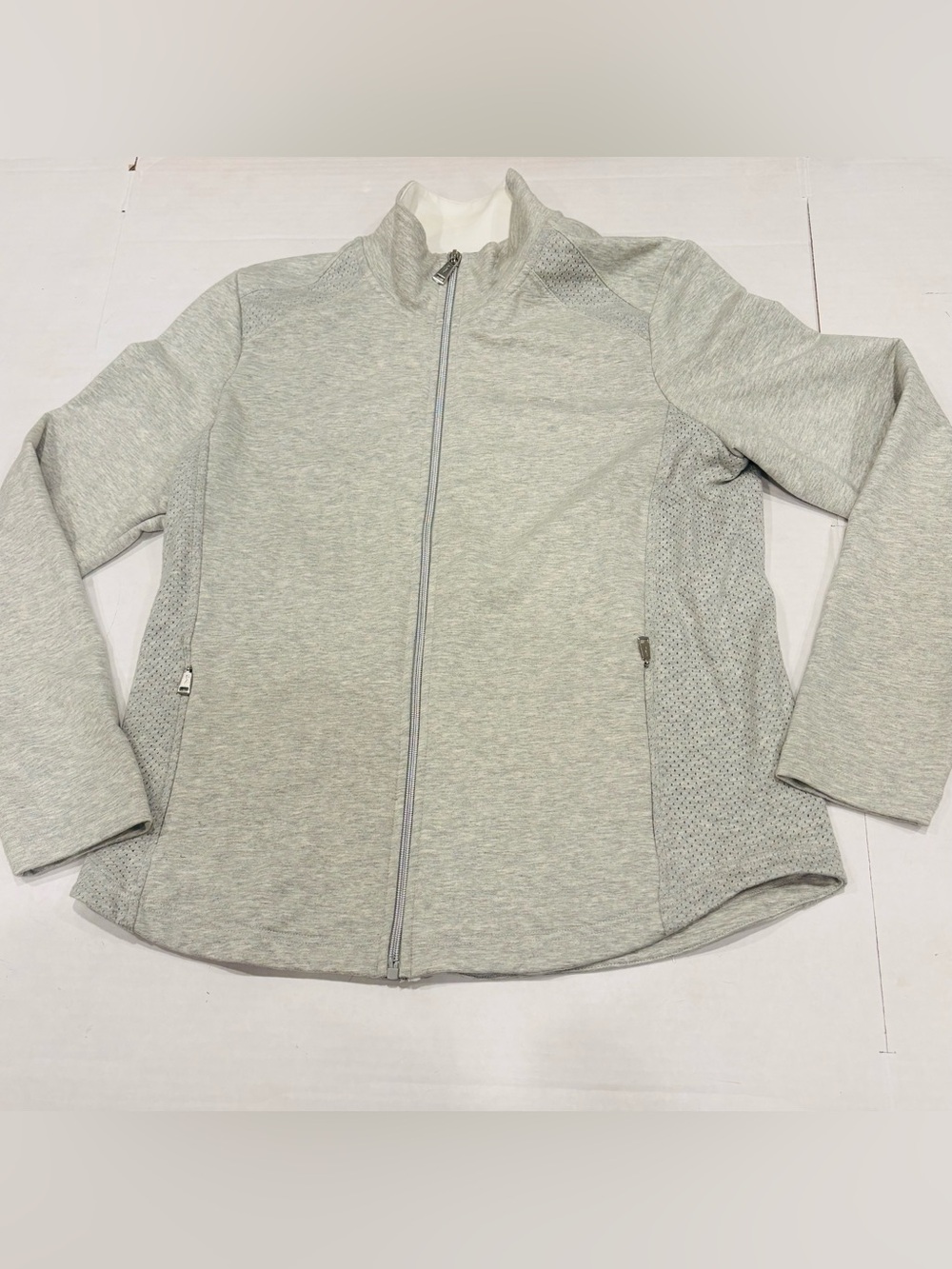 Lauren Ralph Lauren Light Gray Full-Zip Utility Jacket